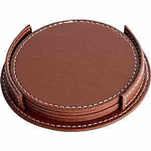 Deri Bardak Altlığı ( 11 x 11 cm )