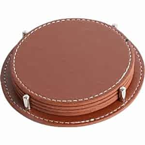 Deri Bardak Altlığı ( 11 x 11 cm )