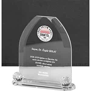 Kristal Plaket ( 18,5 x 18,5 cm )