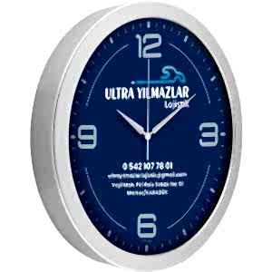Metalize Duvar Saati ( Ø 30 cm )