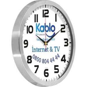 Alüminyum Duvar Saati ( Ø 30 cm )